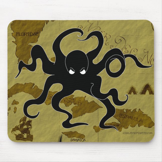 Alfombrilla De Ratón Mapa #1 del pirata (Frente)