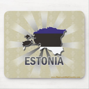 Alfombrilla De Ratón Mapa 2,0 de la bandera de Estonia