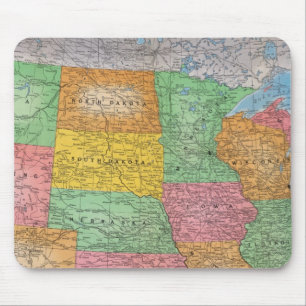 Alfombrilla De Ratón Mapa 3 de los Estados Unidos