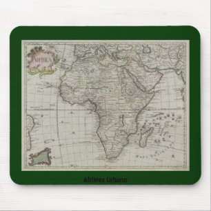 Alfombrilla De Ratón Mapa africano viejo Mousepad de AfriMex Urbano