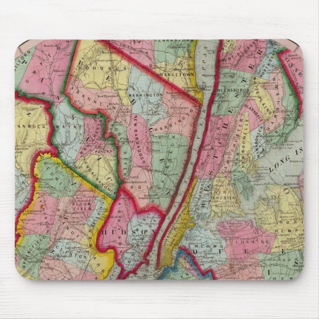 Alfombrilla De Ratón Mapa Alrededor De La Ciudad De Nueva York (Frente)