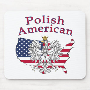 Alfombrilla De Ratón Mapa americano de Polonia