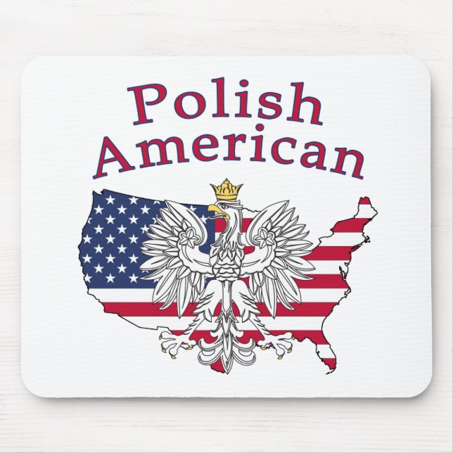 Alfombrilla De Ratón Mapa americano de Polonia (Frente)