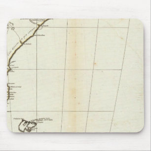 Alfombrilla De Ratón Mapa americano grabado sección sur
