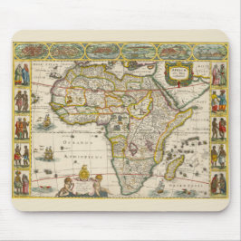 Alfombrilla De Ratón Mapa antiguo de África de Hondius y Jansson