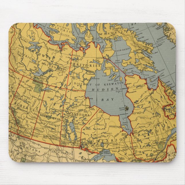 Alfombrilla De Ratón Mapa antiguo de Canadá (Frente)
