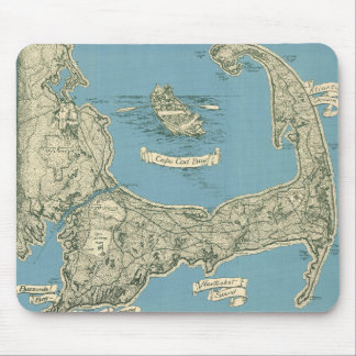 Alfombrilla De Ratón Mapa Antiguo de Cape Cod (1945)