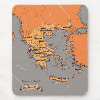 Alfombrilla De Ratón Mapa antiguo de condados de Grecia