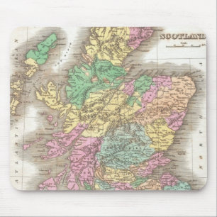 Alfombrilla De Ratón Mapa Antiguo de Escocia (1827)