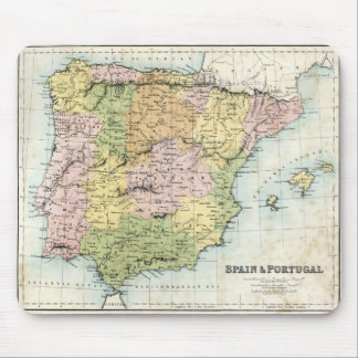 Alfombrilla De Ratón Mapa antiguo de España y de Portugal