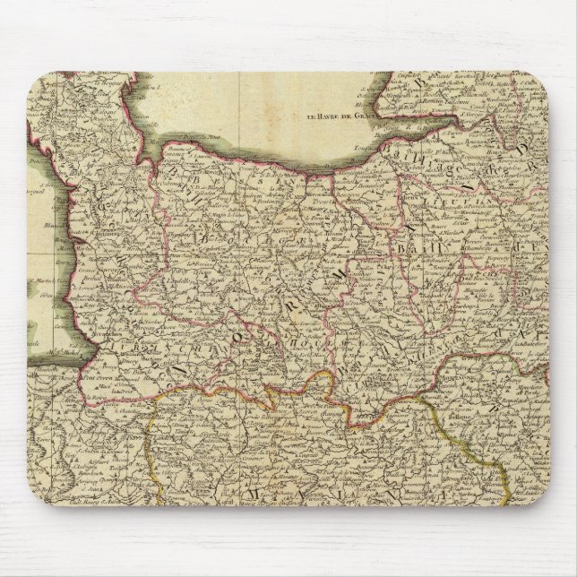 Alfombrilla De Ratón Mapa antiguo de Francia (Frente)