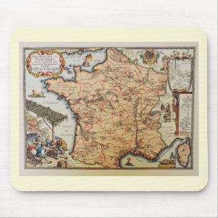 Alfombrilla De Ratón Mapa antiguo de Francia