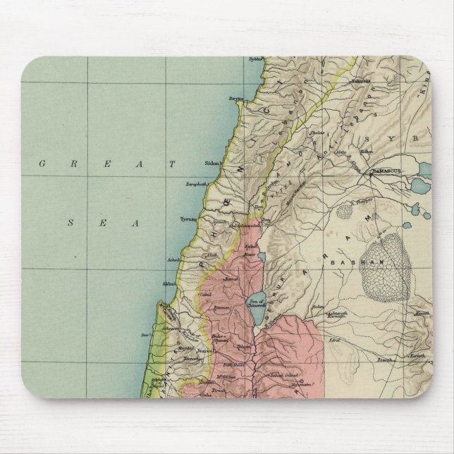 Alfombrilla De Ratón Mapa Antiguo de Israel (Frente)