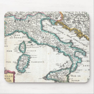 Alfombrilla De Ratón Mapa Antiguo de Italia (1706)