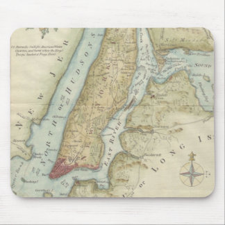 Alfombrilla De Ratón Mapa Antiguo de la Ciudad de Nueva York (1869)