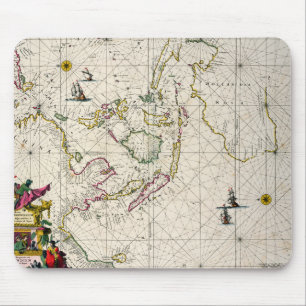 Alfombrilla De Ratón Mapa antiguo de los indies del este