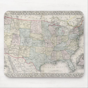Alfombrilla De Ratón Mapa Antiguo de Mitchell de los Estados Unidos (18