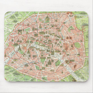 Alfombrilla De Ratón Mapa Antiguo de París (1920)