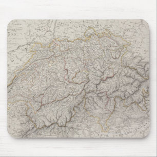 Alfombrilla De Ratón Mapa antiguo de Suiza