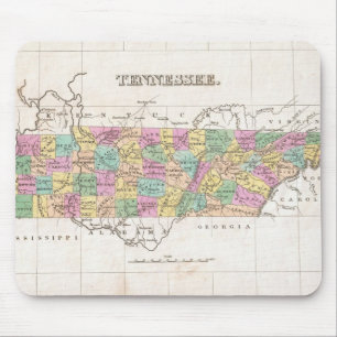 Alfombrilla De Ratón Mapa Antiguo de Tennessee (1827)