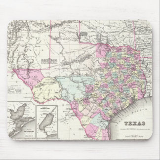 Alfombrilla De Ratón Mapa Antiguo de Texas (1855)