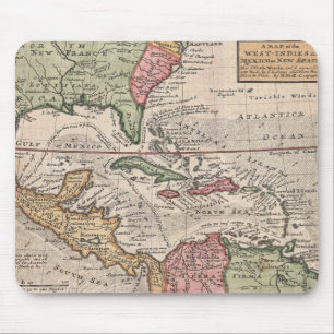 Alfombrilla De Ratón Mapa Antiguo del Caribe (1732)