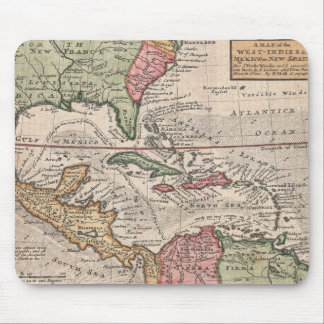 Alfombrilla De Ratón Mapa Antiguo del Caribe (1732)
