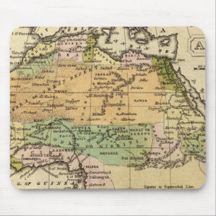 Alfombrilla De Ratón Mapa Atlas coloreado a mano de África