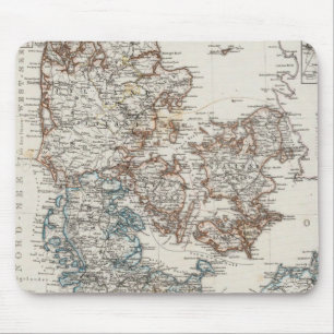 Alfombrilla De Ratón Mapa Atlas de Dinamarca con 5 mapas de entrada