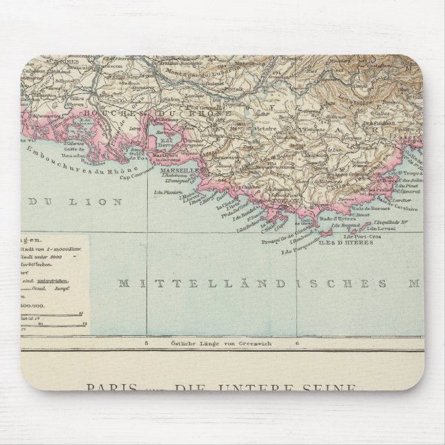Alfombrilla De Ratón Mapa Atlas de Francia (Frente)