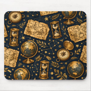 Alfombrilla De Ratón Mapa Celestial Vintage y Patrón de Astronomía