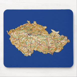 Alfombrilla De Ratón Mapa checo Mousepad
