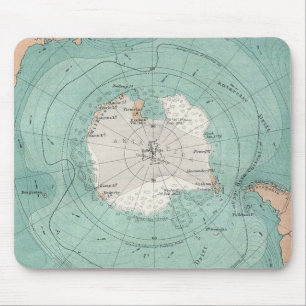 Alfombrilla De Ratón Mapa clásico de Antártida