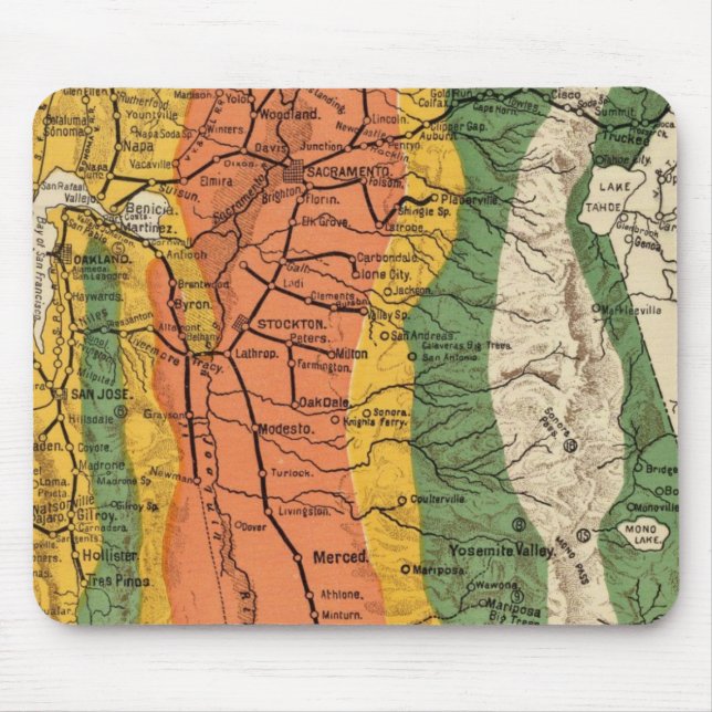 Alfombrilla De Ratón Mapa climático de California (Frente)
