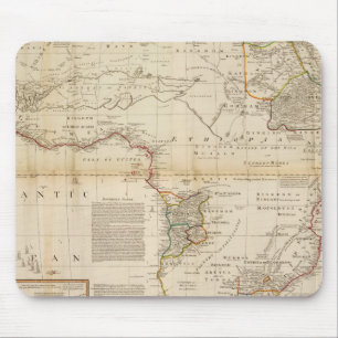 Alfombrilla De Ratón Mapa coloreado a mano de África compuesto
