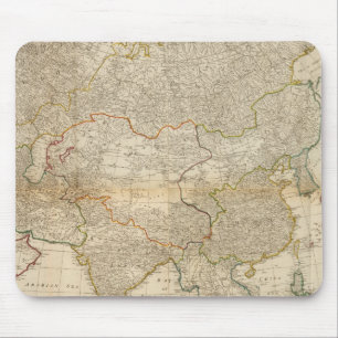 Alfombrilla De Ratón Mapa coloreado a mano de Asia compuesto