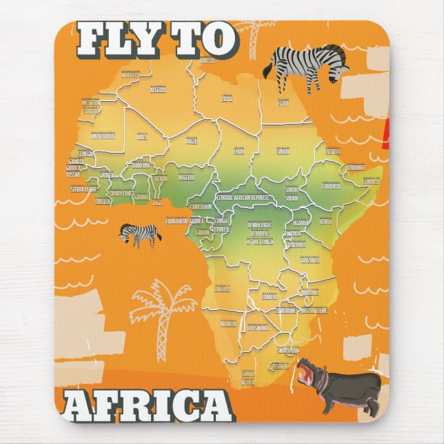 Alfombrilla De Ratón Mapa de áfrica (Frente)