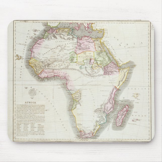 Alfombrilla De Ratón Mapa de África, 1821 (Frente)
