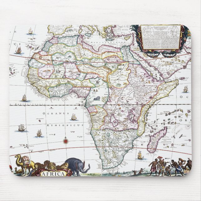Alfombrilla De Ratón Mapa de África el | 1696 (Frente)