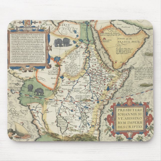 Alfombrilla De Ratón Mapa de África y de la península árabe (Frente)