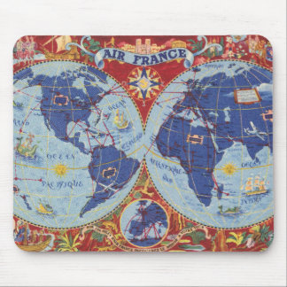 Alfombrilla De Ratón Mapa de Air France del mundo