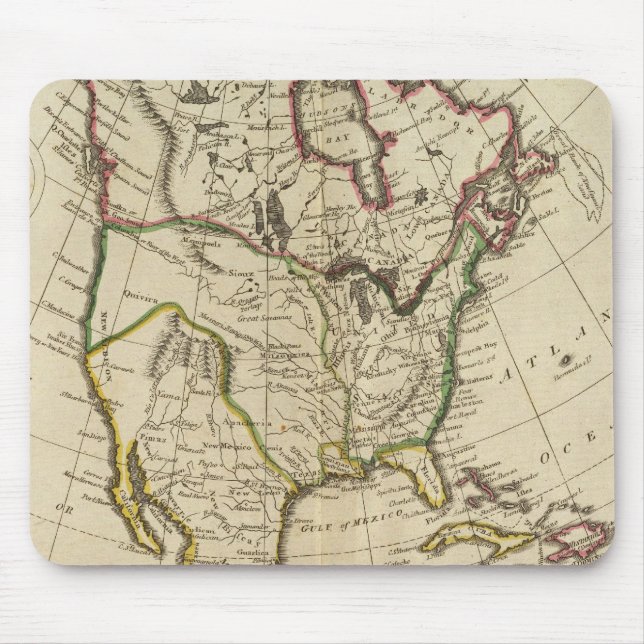 Alfombrilla De Ratón Mapa de América del Norte 2 (Frente)