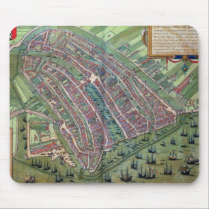 Alfombrilla De Ratón Mapa de Amsterdam, de 'Civitates Orbis Terrarum