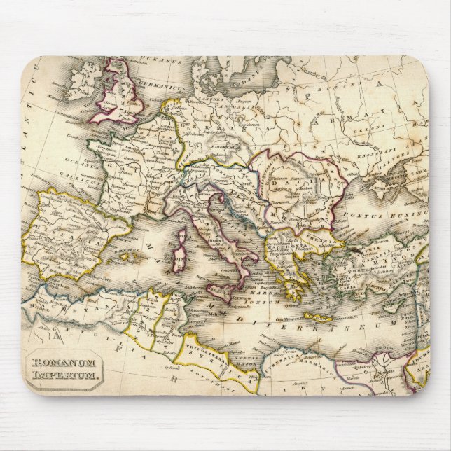 Alfombrilla De Ratón Mapa de Antquie de romano antiguo (Frente)
