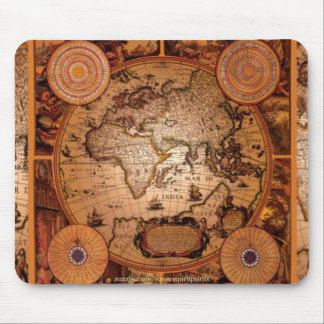 Alfombrilla De Ratón Mapa de arte del mundo antiguo - 1481