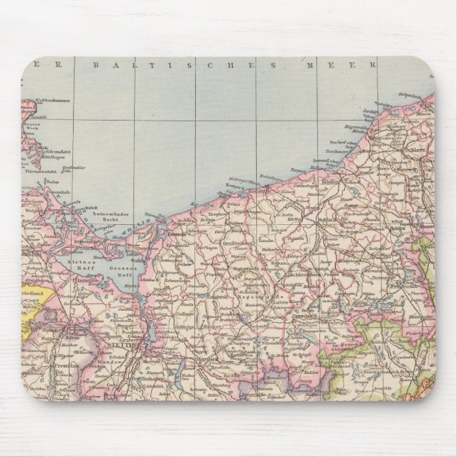 Alfombrilla De Ratón Mapa de Atlas Pommern (Frente)