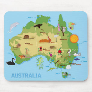Alfombrilla De Ratón Mapa de Australia del OPUS