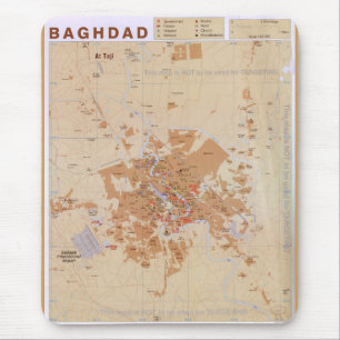 Alfombrilla De Ratón Mapa de Bagdad, Iraq (2003)