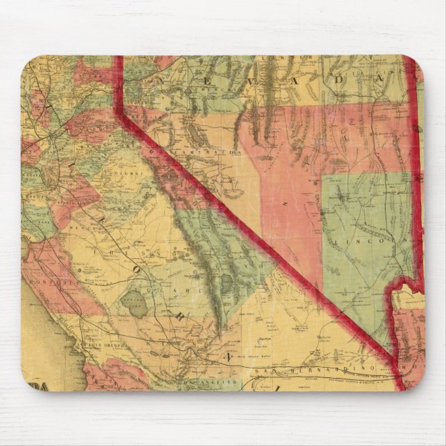 Alfombrilla De Ratón Mapa de Bancroft de California, Nevada, Utah (Frente)