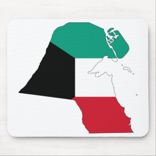 Alfombrilla De Ratón Mapa de bandera de Kuwait